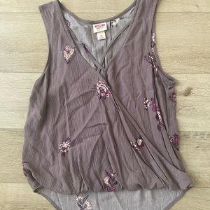 Sleeveless floral top